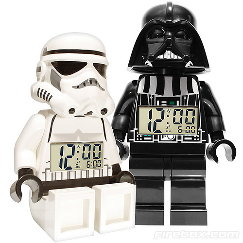 stormtrooper darth vader minifig clock