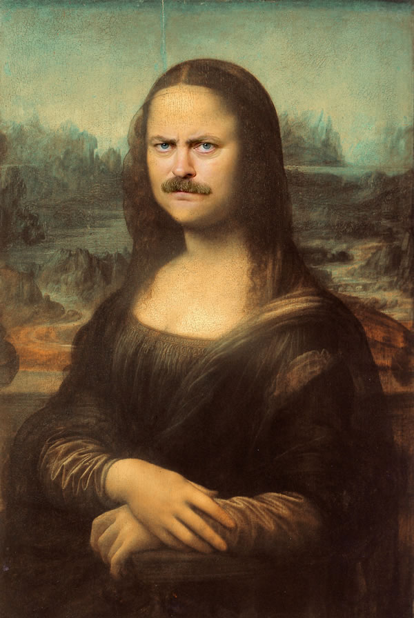 Ron Swanson Mona Lisa